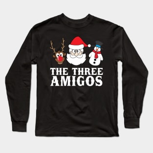 'The Three Amigos' Funny Christmas Brotherhood Long Sleeve T-Shirt